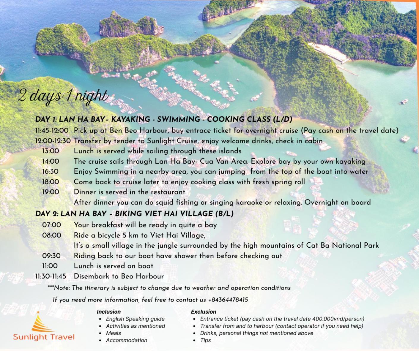 Sunlight Boutique Cruise - Cat Ba Island Otel Ha Long Dış mekan fotoğraf